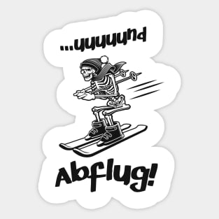 Skifahrer Lustiges Skelett Wintersport Geschenk Sticker